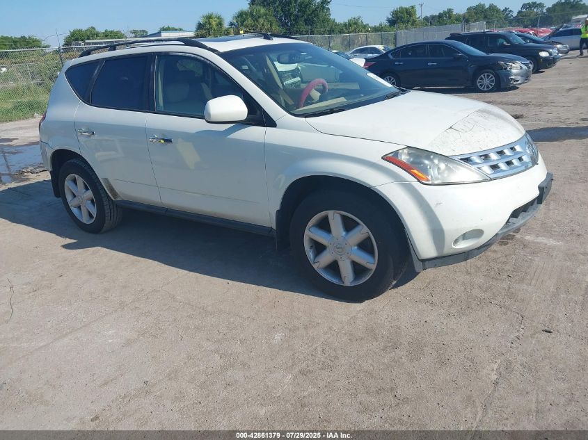 2004 Nissan Murano Sl white other gasoline JN8AZ08W24W303600 photo #1