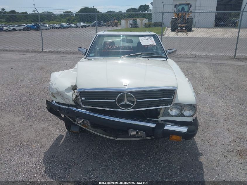 1984 Mercedes-Benz 380 Sl VIN: WDBBA45A7EA000334 Lot: 42862429