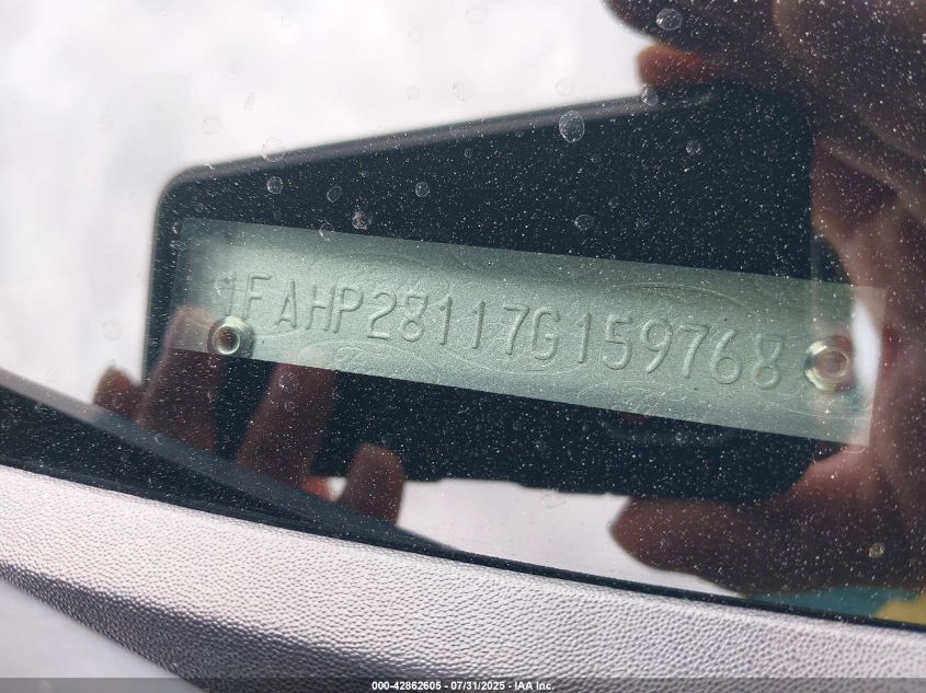 2007 Ford Five Hundred Limited VIN: 1FAHP28117G159768 Lot: 42862605