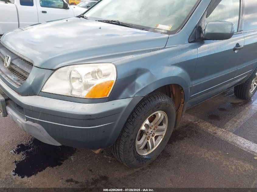 2005 Honda Pilot Ex-L VIN: 2HKYF18675H500943 Lot: 42862609