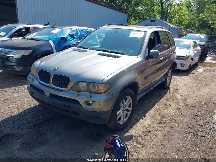 2005 BMW X5 3.0I VIN: 5UXFA13585LY04569 Lot: 42862728