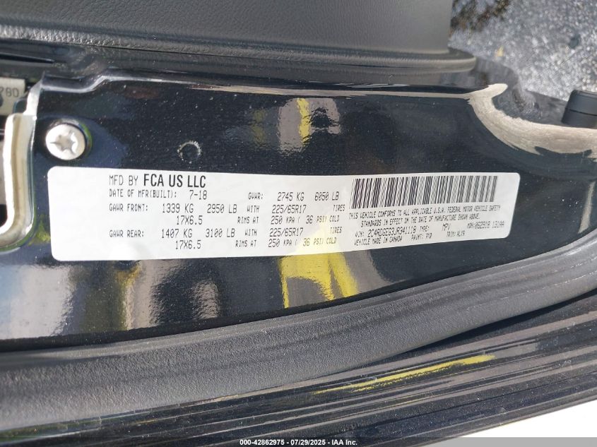 2018 Dodge Grand Caravan Gt VIN: 2C4RDGEG3JR341118 Lot: 42862975