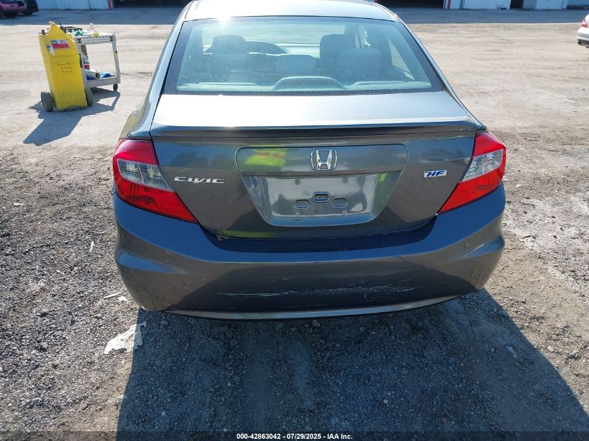 2012 Honda Civic Hf VIN: 2HGFB2F60CH550697 Lot: 42863042