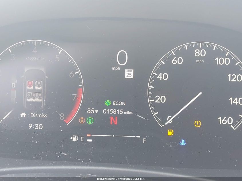 2025 Honda Civic Sport VIN: 2HGFE2F57SH500960 Lot: 42863099