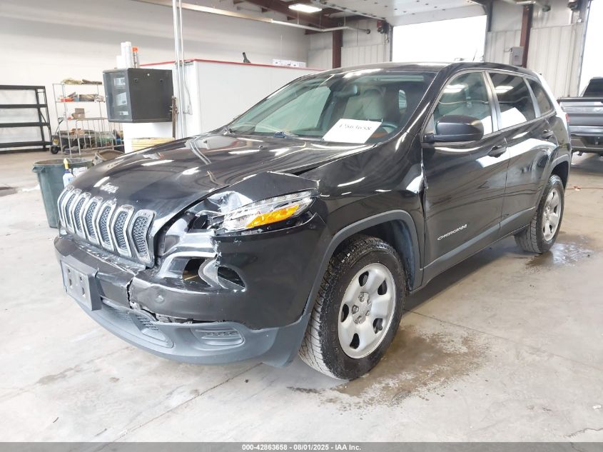 2016 Jeep Cherokee Sport VIN: 1C4PJMAB2GW266940 Lot: 42863658