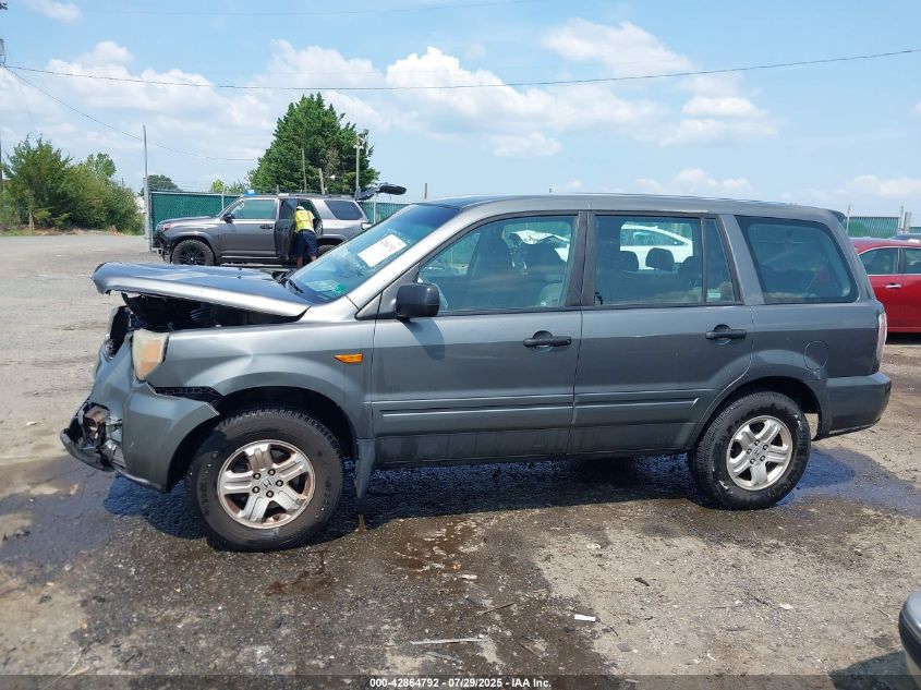 2007 Honda Pilot Lx VIN: 5FNYF18157B021068 Lot: 42864792