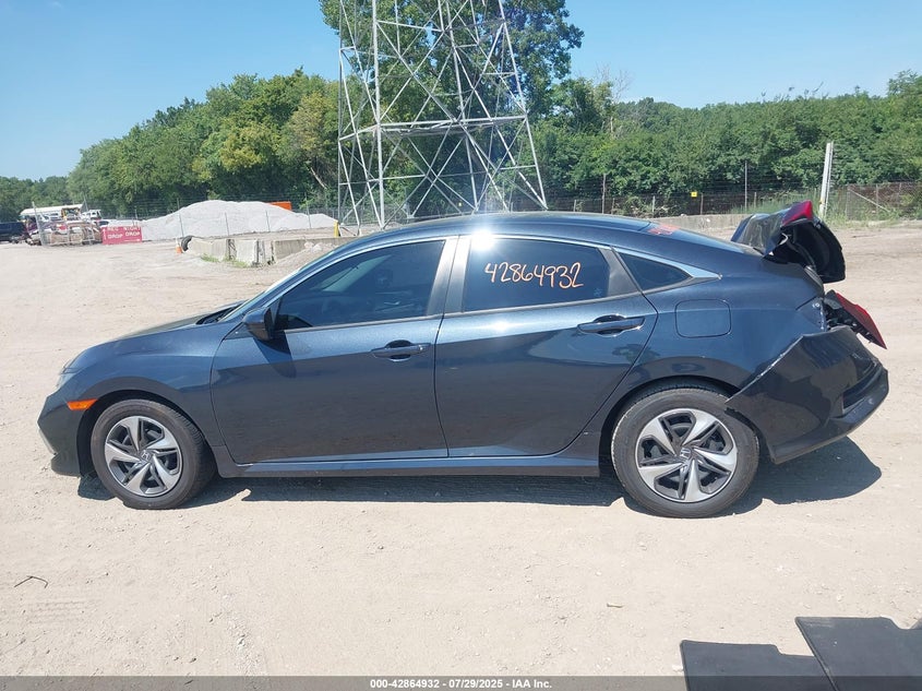 2019 Honda Civic 2.0 LX Blue Lot 111042864932 Vin 2HGFC2F63KH510934