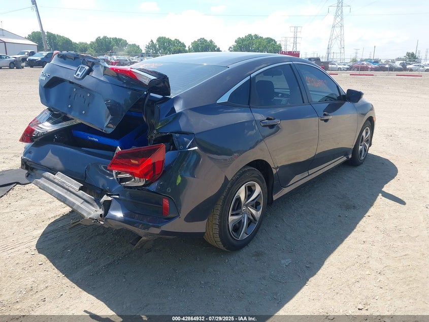 2019 Honda Civic 2.0 LX Blue Lot 111042864932 Vin 2HGFC2F63KH510934