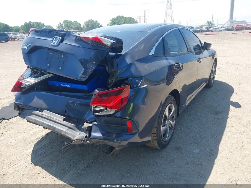 2019 Honda Civic 2.0 LX Blue Lot 111042864932 Vin 2HGFC2F63KH510934