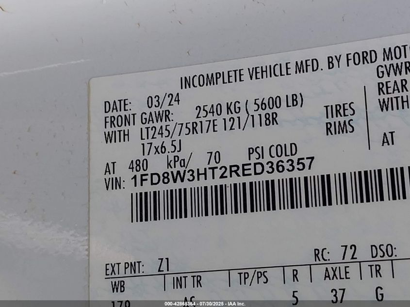 2024 Ford F-350 - 1FD8W3HT2RED36357