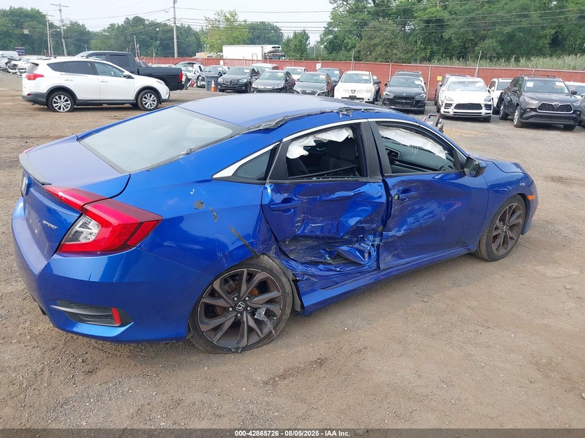 2020 Honda Civic 2.0 Sport Blue Lot 111042865726 Vin 2HGFC2F88LH528445