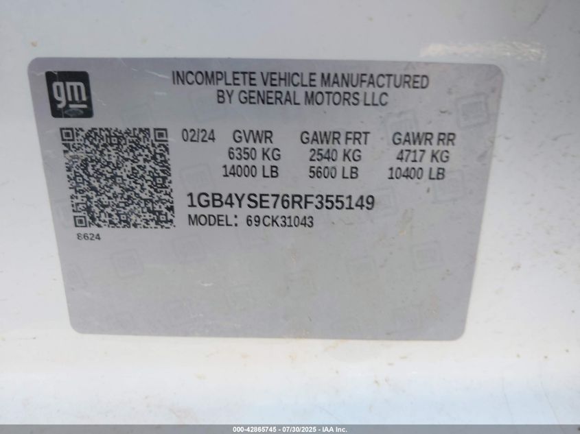 2024 Chevrolet Silverado 3500hd - 1GB4YSE76RF355149