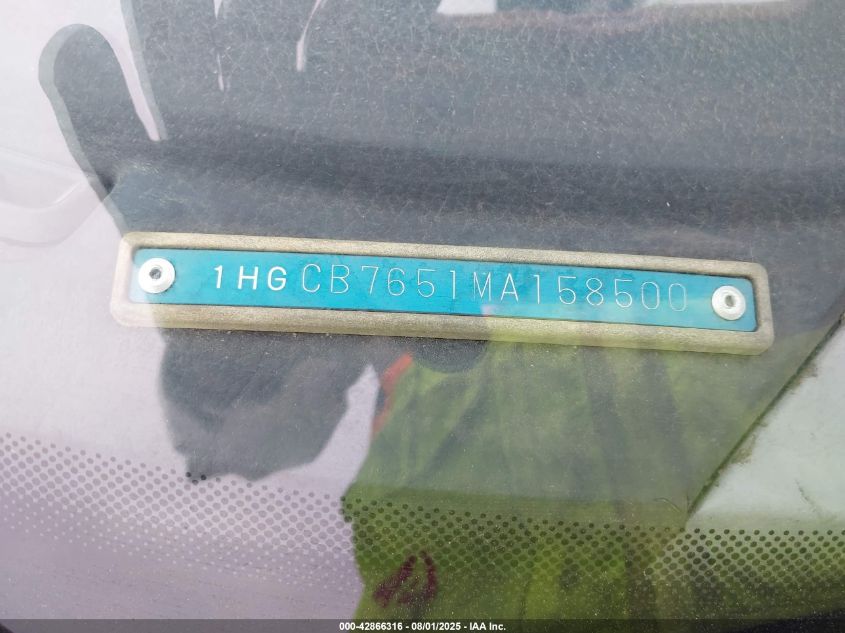 1991 Honda Accord Lx/Ex VIN: 1HGCB7651MA158500 Lot: 42866316