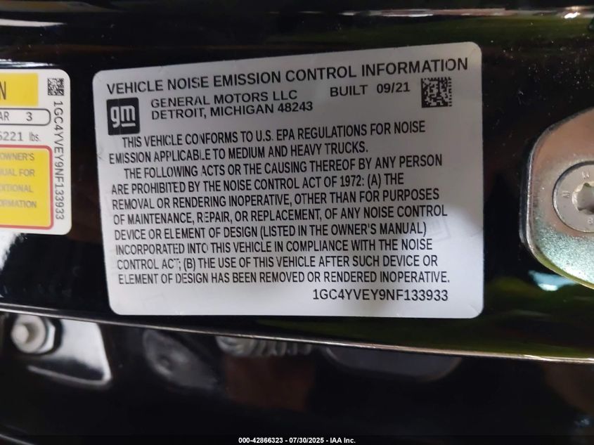 2022 Chevrolet Silverado 3500Hd 4Wd Long Bed High Country VIN: 1GC4YVEY9NF133933 Lot: 42866323