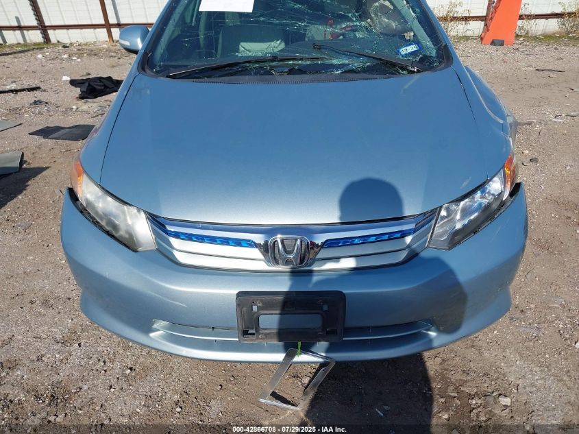 2012 Honda Civic Hybrid VIN: JHMFB4F28CS004406 Lot: 42866708