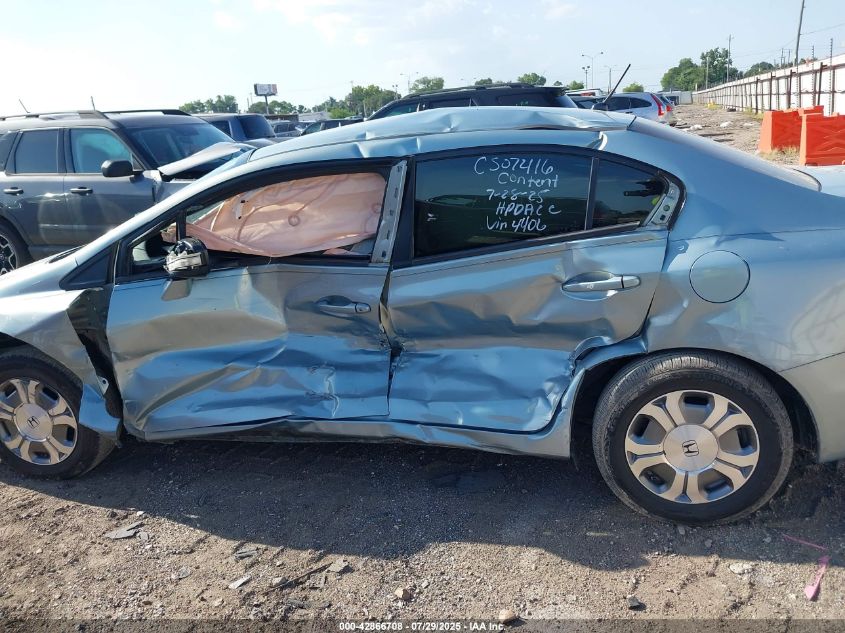 2012 Honda Civic Hybrid VIN: JHMFB4F28CS004406 Lot: 42866708