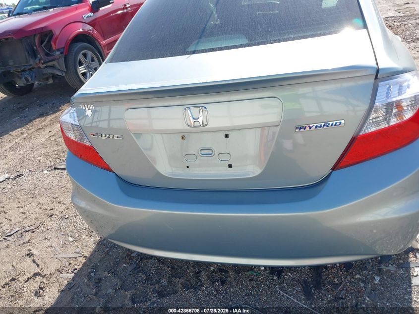 2012 Honda Civic Hybrid VIN: JHMFB4F28CS004406 Lot: 42866708