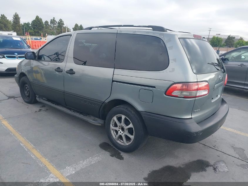 2000 Toyota Sienna Ce VIN: 4T3ZF19C2YU184342 Lot: 42866884