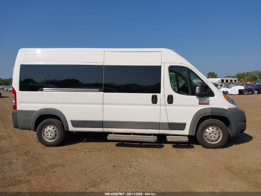 2018 Ram Promaster 2500 Window Van High Roof 159 Wb VIN: 3C6TRVPG2JE146810 Lot: 42867987