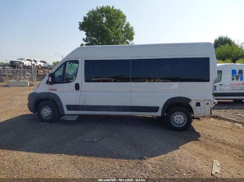 2018 Ram Promaster 2500 Window Van High Roof 159 Wb VIN: 3C6TRVPG2JE146810 Lot: 42867987