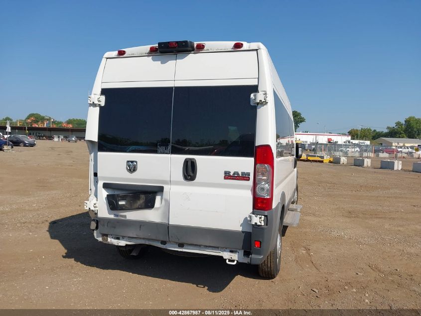 2018 Ram Promaster 2500 Window Van High Roof 159 Wb VIN: 3C6TRVPG2JE146810 Lot: 42867987