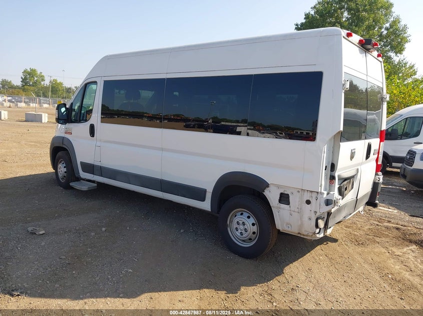 2018 Ram Promaster 2500 Window Van High Roof 159 Wb VIN: 3C6TRVPG2JE146810 Lot: 42867987