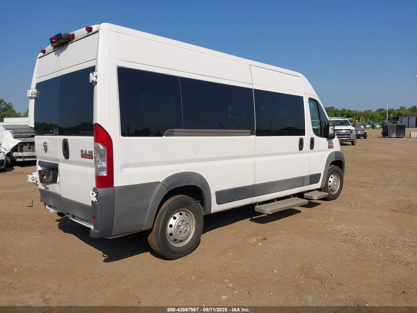 2018 Ram Promaster 2500 Window Van High Roof 159 Wb VIN: 3C6TRVPG2JE146810 Lot: 42867987