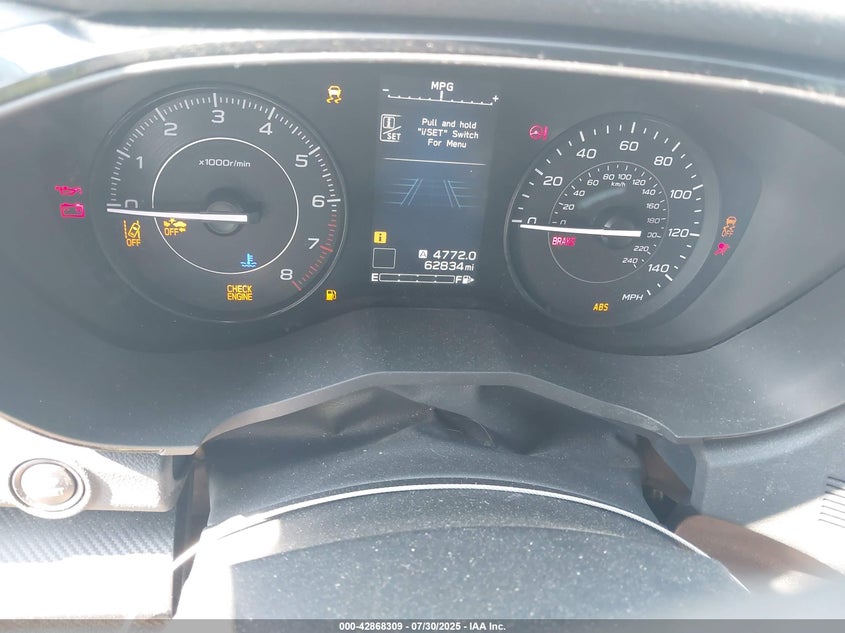 VIN 4S3GKAB60K3613799 2019 SUBARU IMPREZA 2.0I