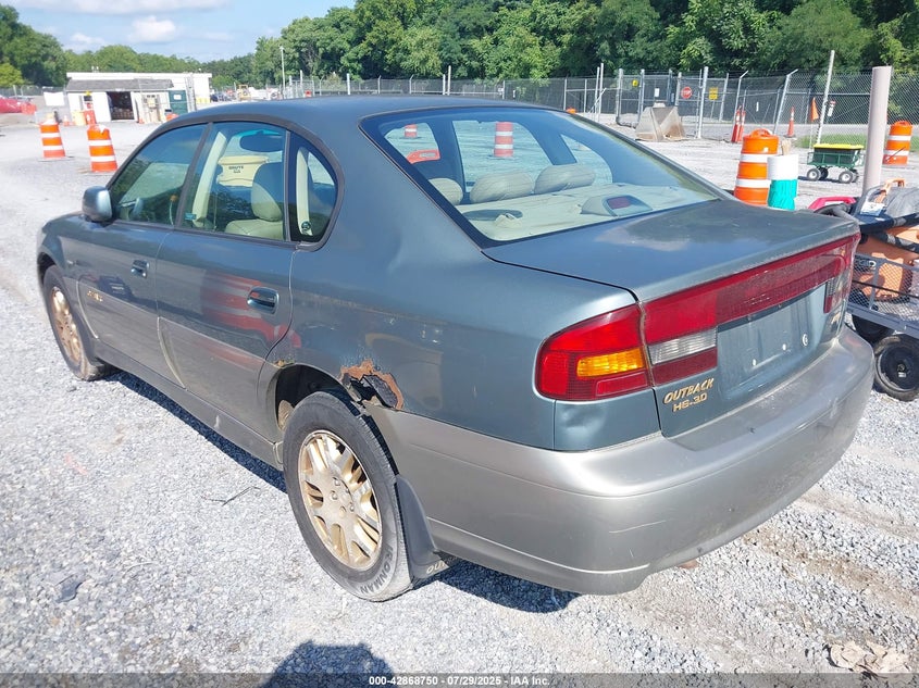 2002 Subaru Outback H6-3.0/H6-3.0 Vdc green sedan gasoline 4S3BE896827200389 photo #4