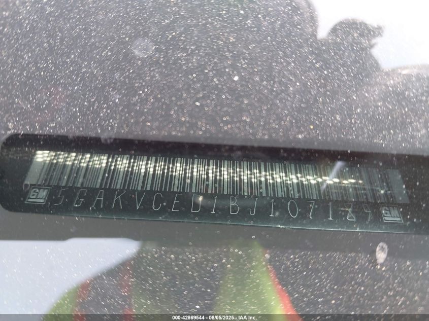 2011 Buick Enclave 2Xl VIN: 5GAKVCED1BJ107189 Lot: 42869544