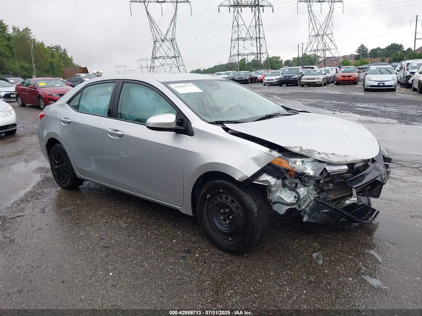 2017 Toyota Corolla 1.8 Le Silver Lot 111042869713 Vin 2T1BURHE7HC839257