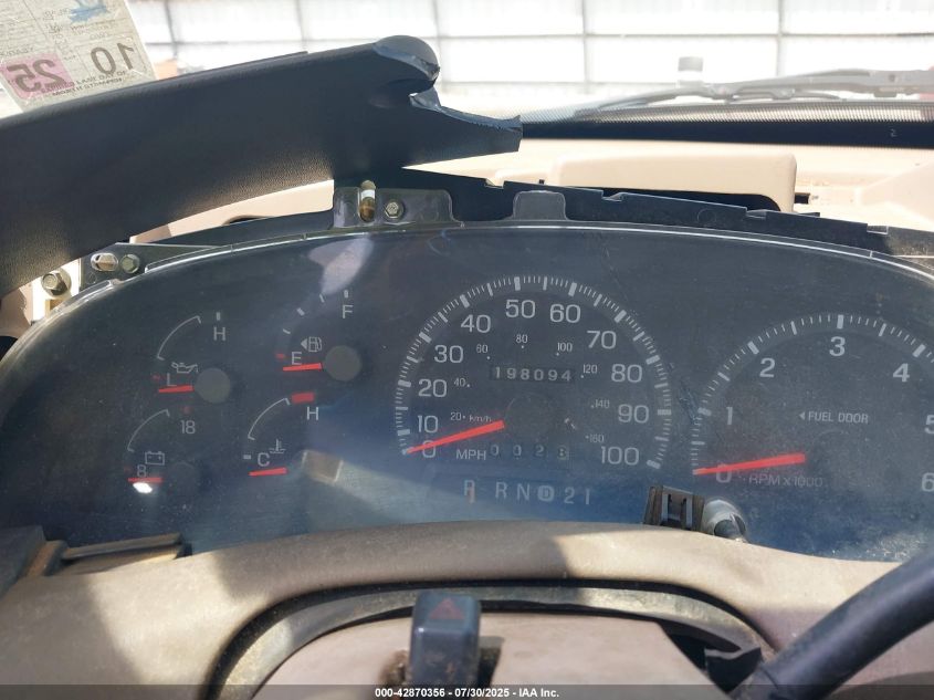 1998 Ford F-150 Lariat/Standard/Xl/Xlt VIN: 1FTZX17W3WKC19311 Lot: 42870356