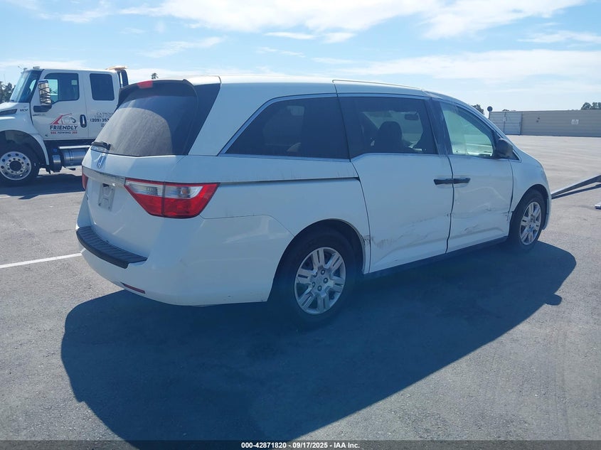 Vin: 5fnrl5h25bb007578, lot: 43365439, honda odyssey lx 20114
