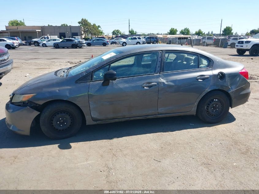 2012 Honda Civic Lx VIN: 2HGFB2F53CH501548 Lot: 42873162