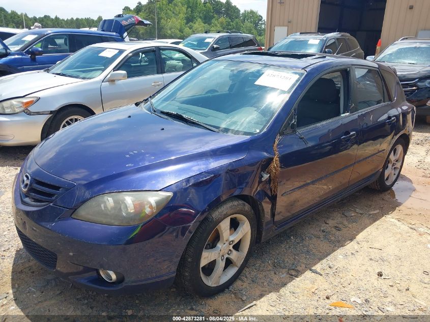 2004 Mazda Mazda3 S blue hatchback gasoline JM1BK343941123871 photo #3