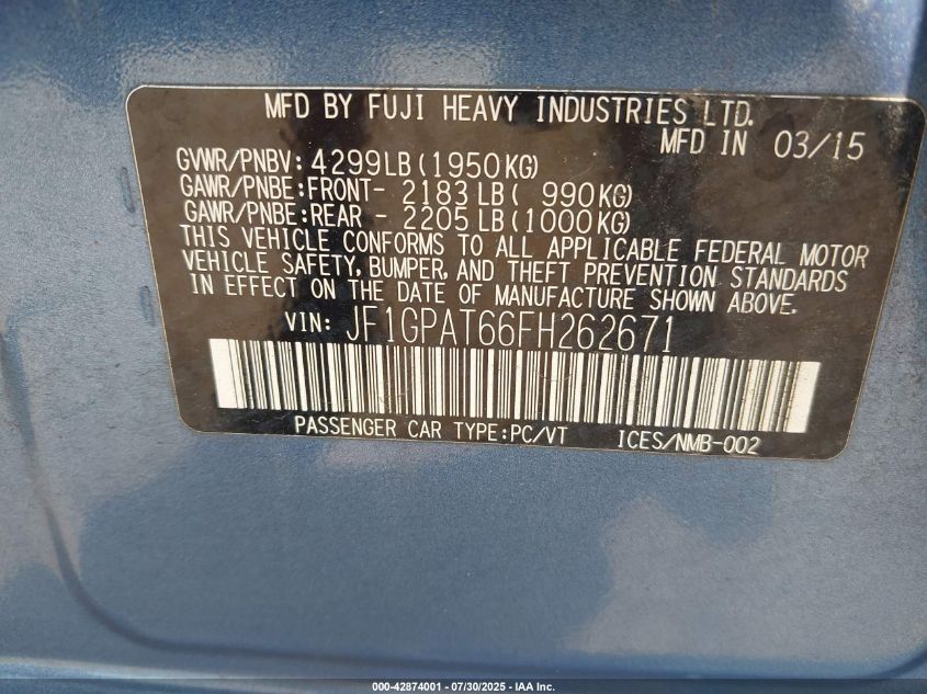 2013 Subaru Impreza 2.0I Premium VIN: JF1GPAD61D2821140 Lot: 42874001