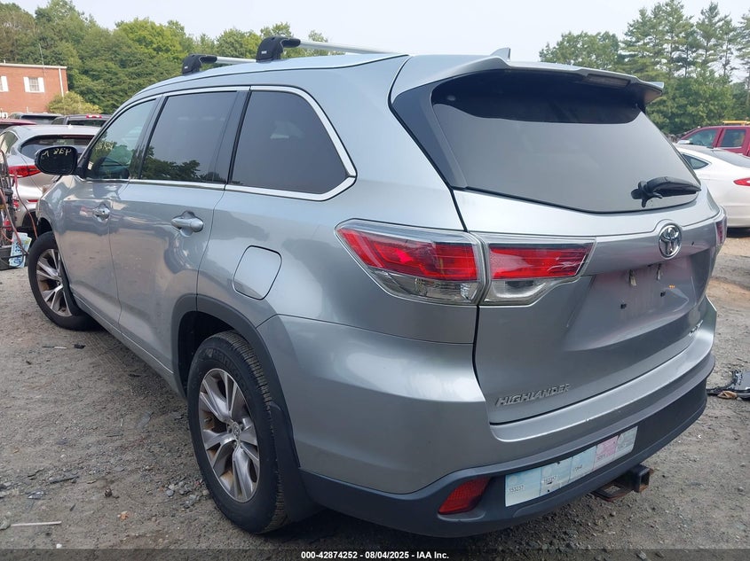 2015 Toyota Highlander Xle V6 VIN: 5TDJKRFH9FS157435 Lot: 42874252