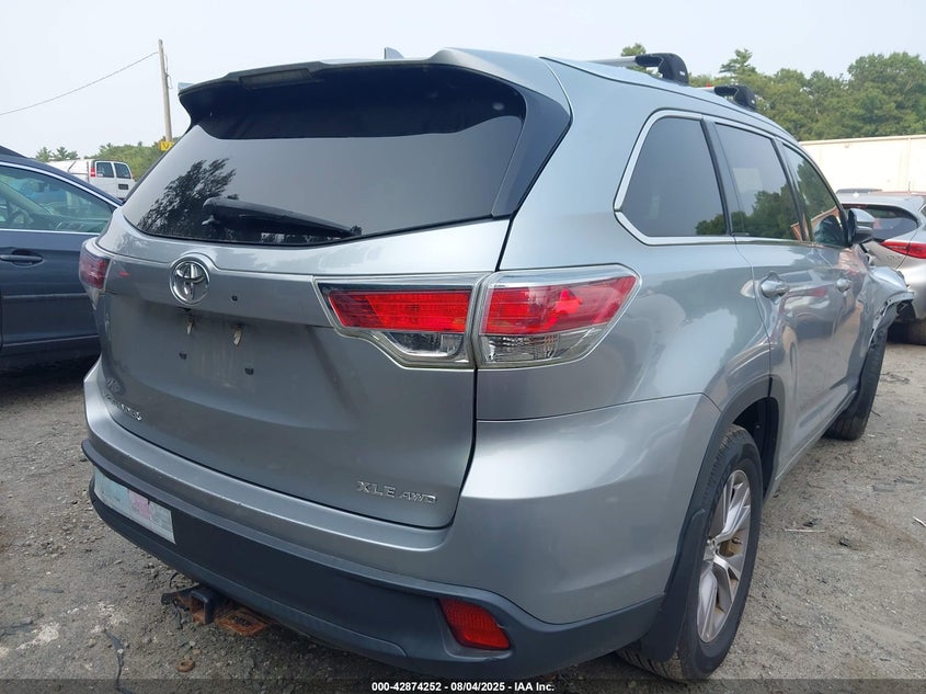 2015 Toyota Highlander Xle V6 VIN: 5TDJKRFH9FS157435 Lot: 42874252