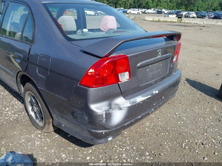 2005 Honda Civic Lx VIN: JHMES16525S002416 Lot: 42875505