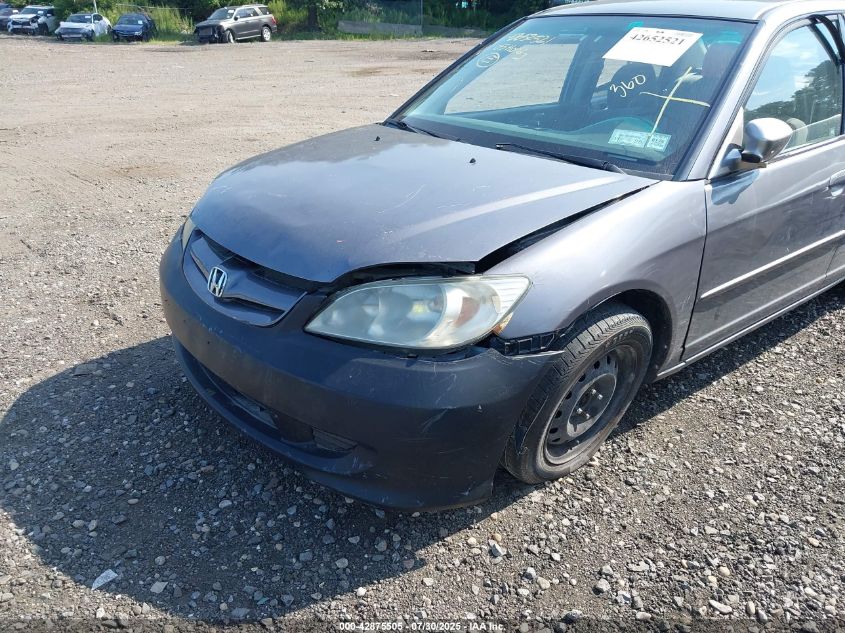 2005 Honda Civic Lx VIN: JHMES16525S002416 Lot: 42875505