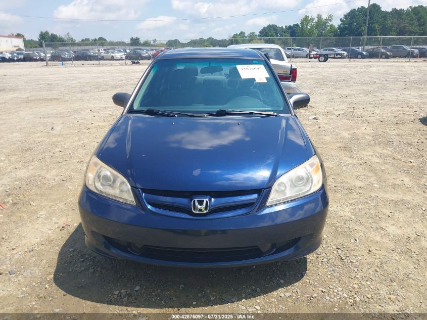 2005 Honda Civic Lx VIN: 2HGES16595H581365 Lot: 42876097