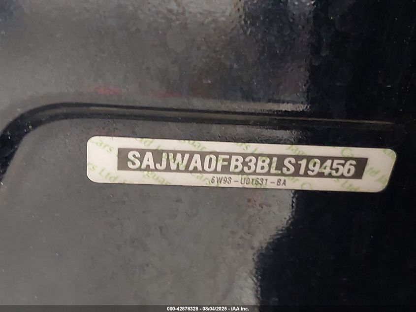 2011 Jaguar Xf VIN: SAJWA0FB3BLS19456 Lot: 42876328