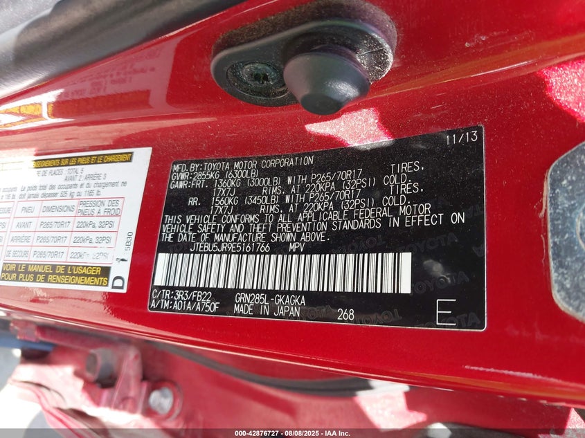 2014 TOYOTA 4RUNNER SR5 - JTEBU5JR9E5161766