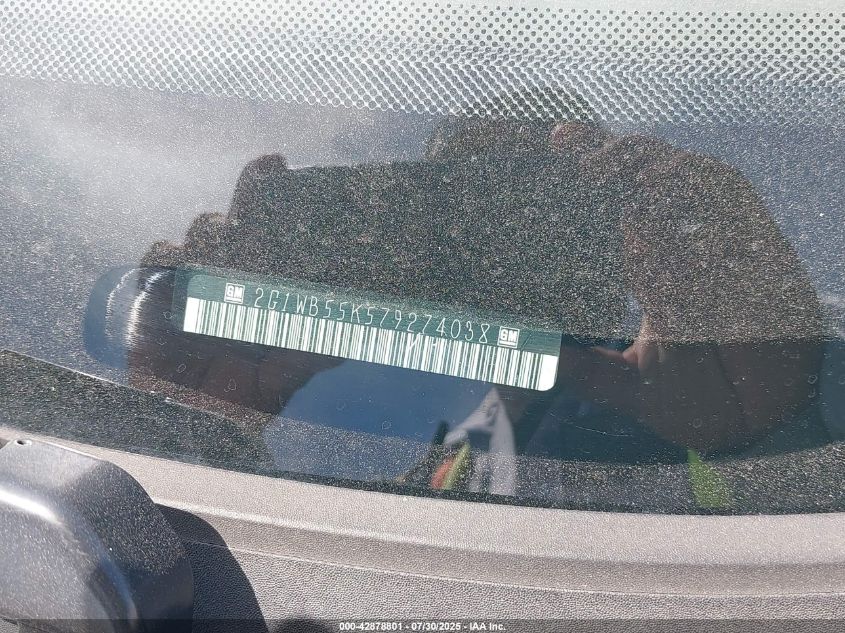 2007 Chevrolet Impala Ls VIN: 2G1WB55K579274038 Lot: 42878801