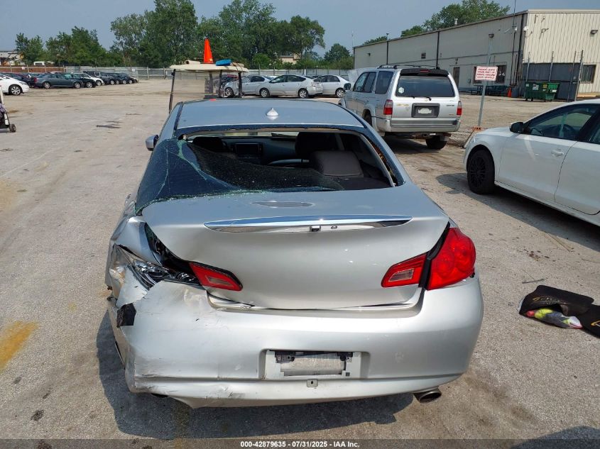 2011 Infiniti G25X VIN: JN1DV6AR2BM451304 Lot: 42879635