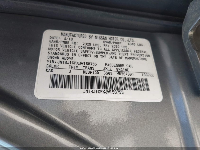 2018 NISSAN ROGUE SPORT SV - JN1BJ1CPXJW158755