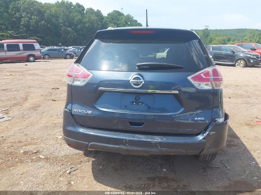 2016 Nissan Rogue S/Sl/Sv VIN: KNMAT2MV4GP61987 Lot: 42880702