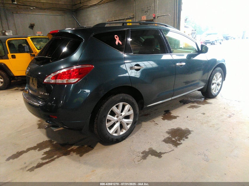 2012 Nissan Murano Sv VIN: JN8AZ1MW0CW209906 Lot: 42881270