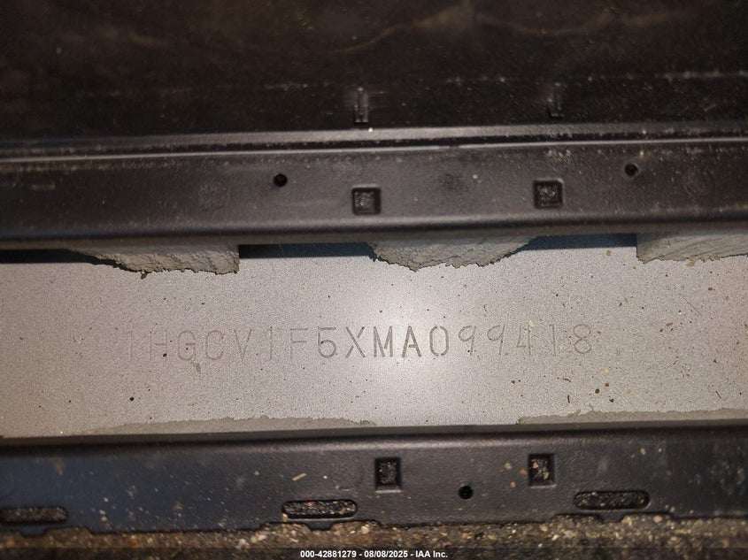 VIN 1HGCV1F5XMA099418 2021 HONDA ACCORD EX-L