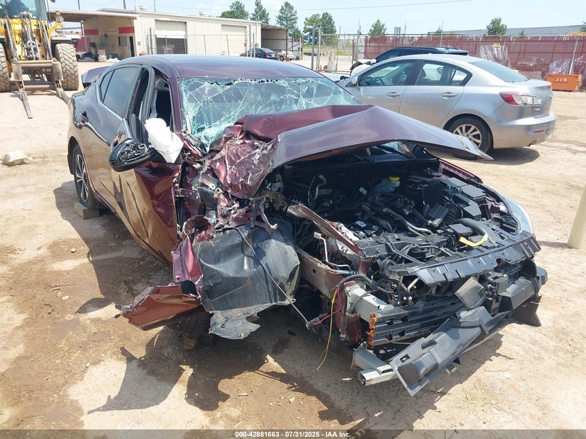 2021 Nissan Sentra 2.0 Sv Xtronic Cvt Brown Lot 111042881663 Vin 3N1AB8CV8MY317754